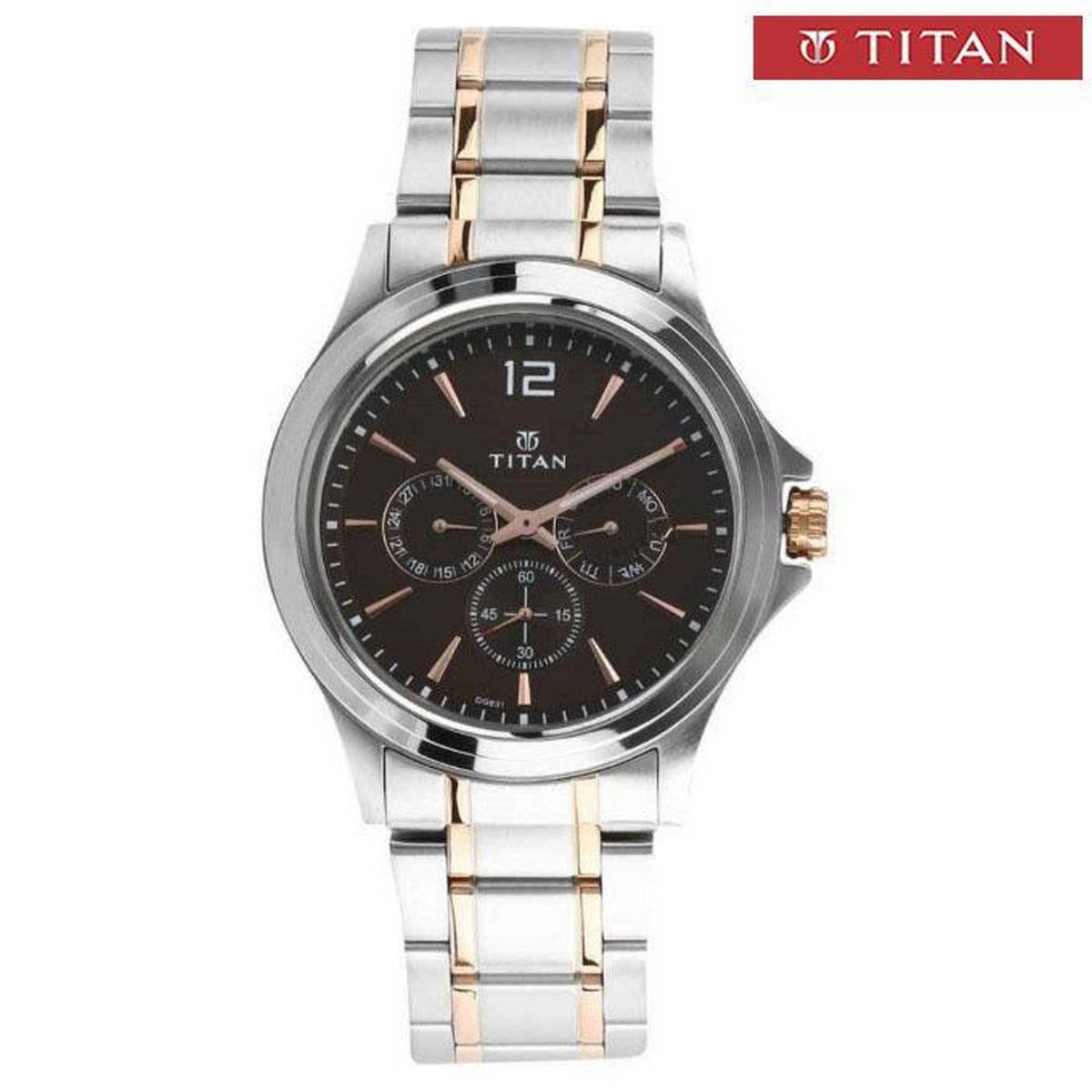 Titan 1698KM01 Black Dial Chronograph Watch For Men